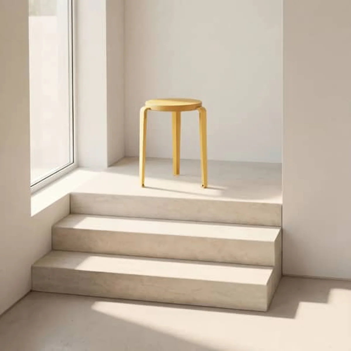 Lou Chroma Stackable stool wood yellow / Eco-certified Wood - TIPTOE – image 6