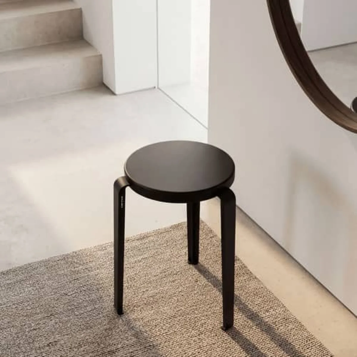 Lou Chroma Stackable stool wood black / Eco-certified wood - TIPTOE – image 3