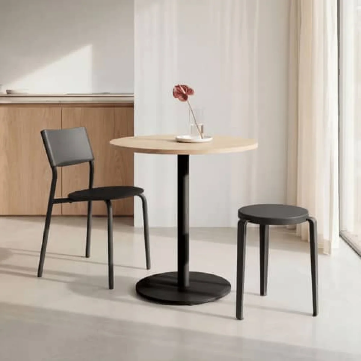 Lou Chroma Stackable stool wood black / Eco-certified wood - TIPTOE – image 5