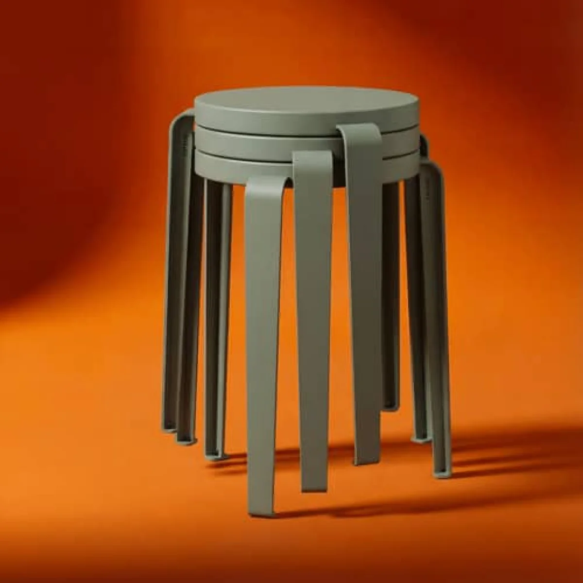Lou Chroma Stackable stool wood green / Eco-certified Wood - TIPTOE – image 10