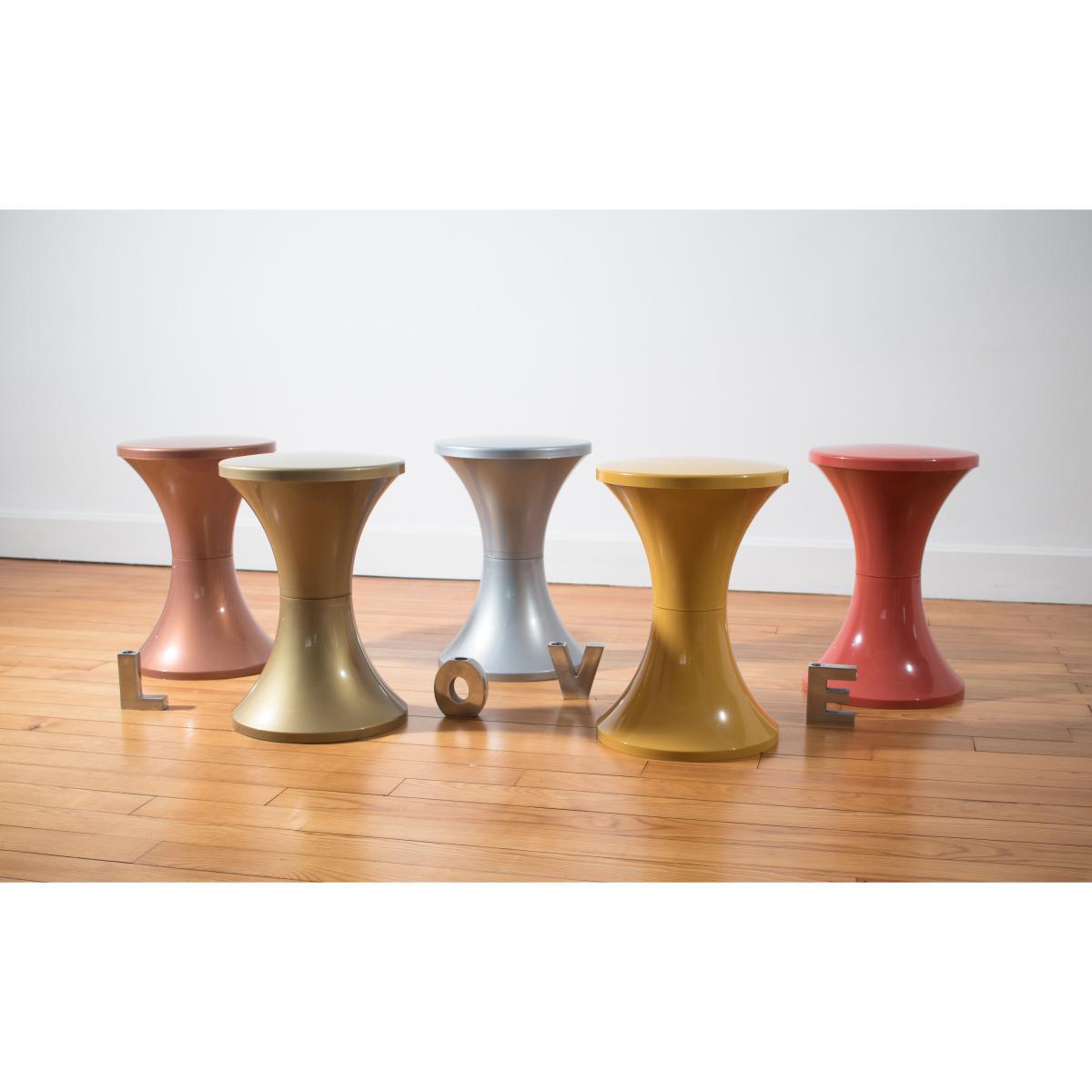 Tam Tam Pop Stool by Stamp Edition Silver – image 2