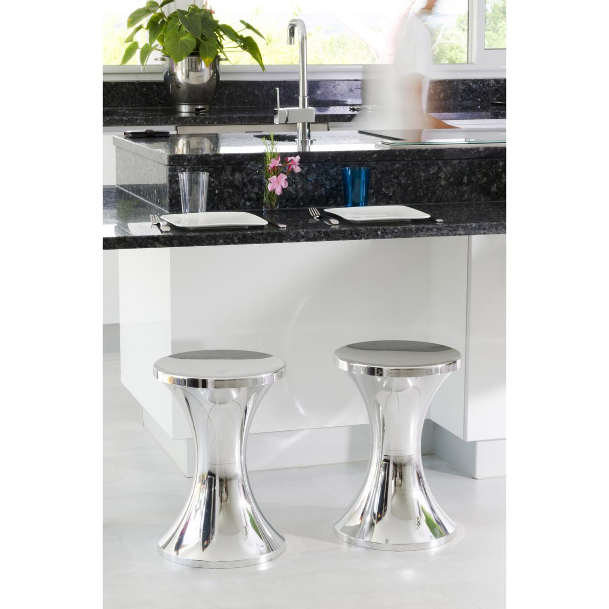 Tam Tam Pop Stool by Stamp Edition Silver – image 3