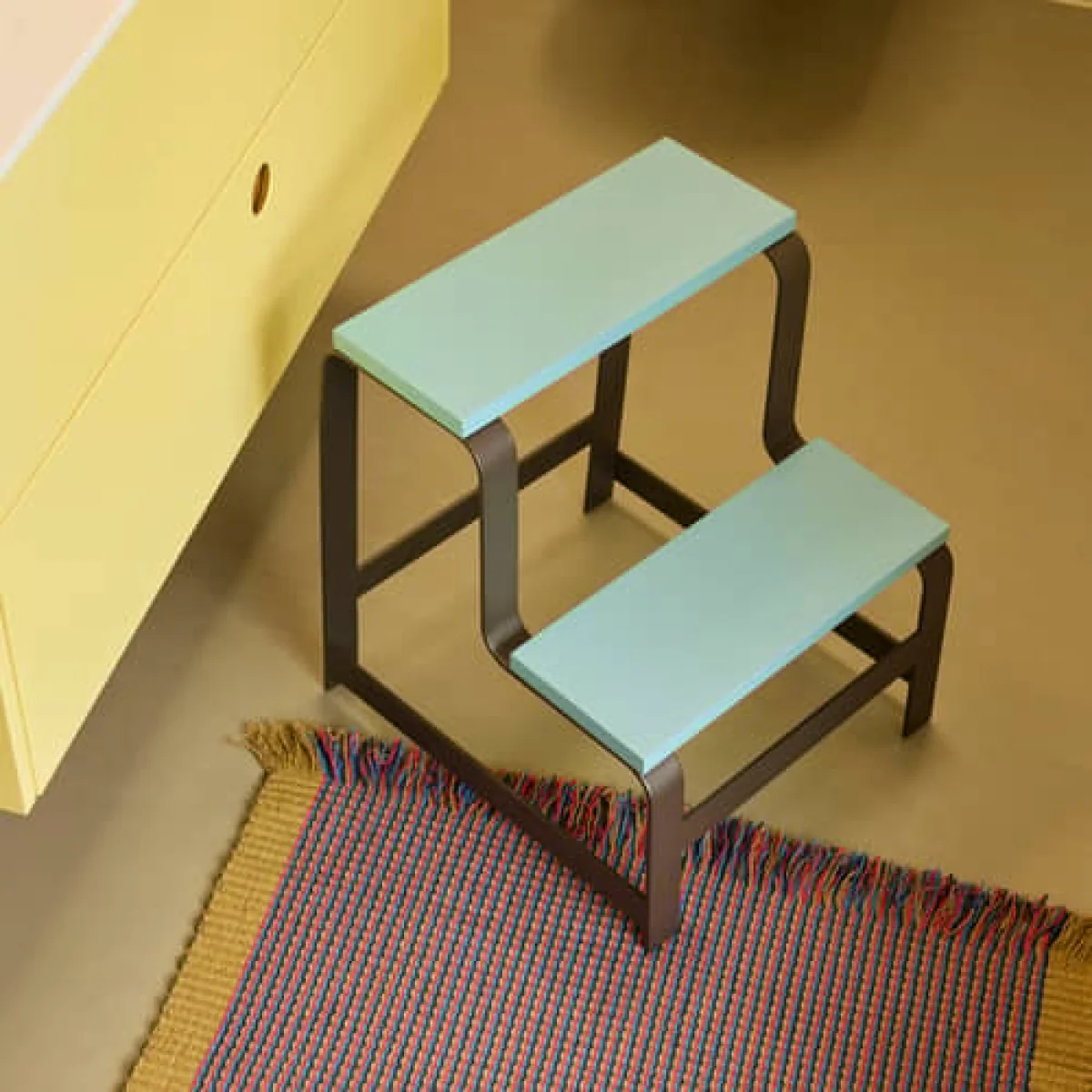 Step Moveable step wood blue - HÜBSCH – image 4