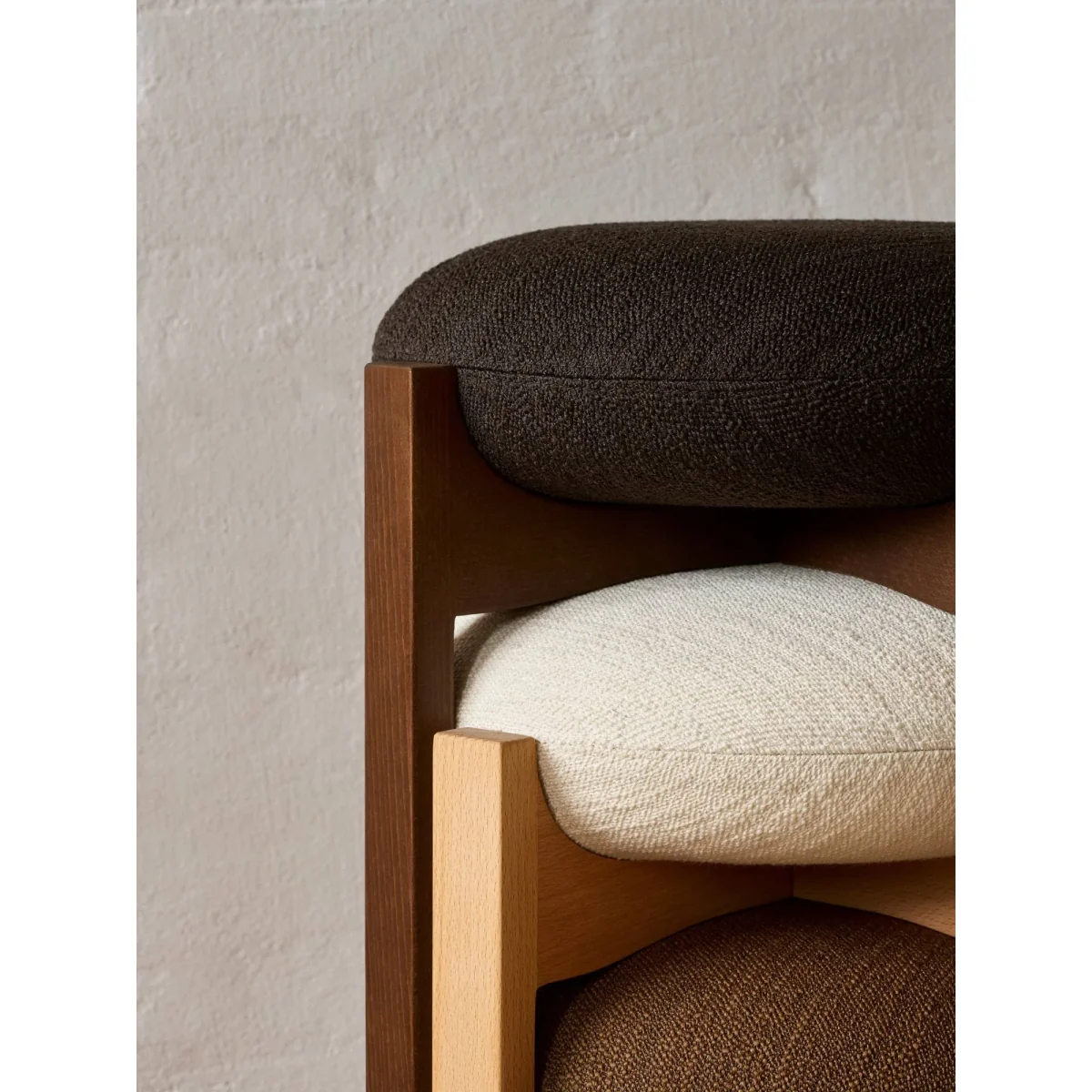 Fredericia Furniture Pioneer low stool Odino RC41 dark brown-dark lacquered beech – image 2