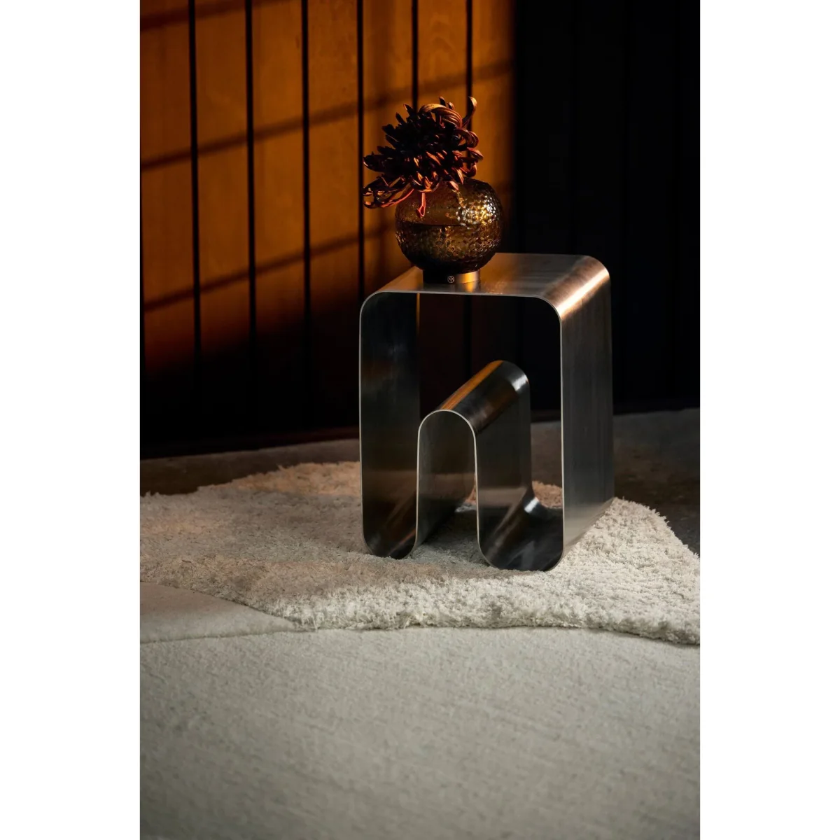 AYTM Curva solid stool Silver 32x32x43.2 cm – image 3