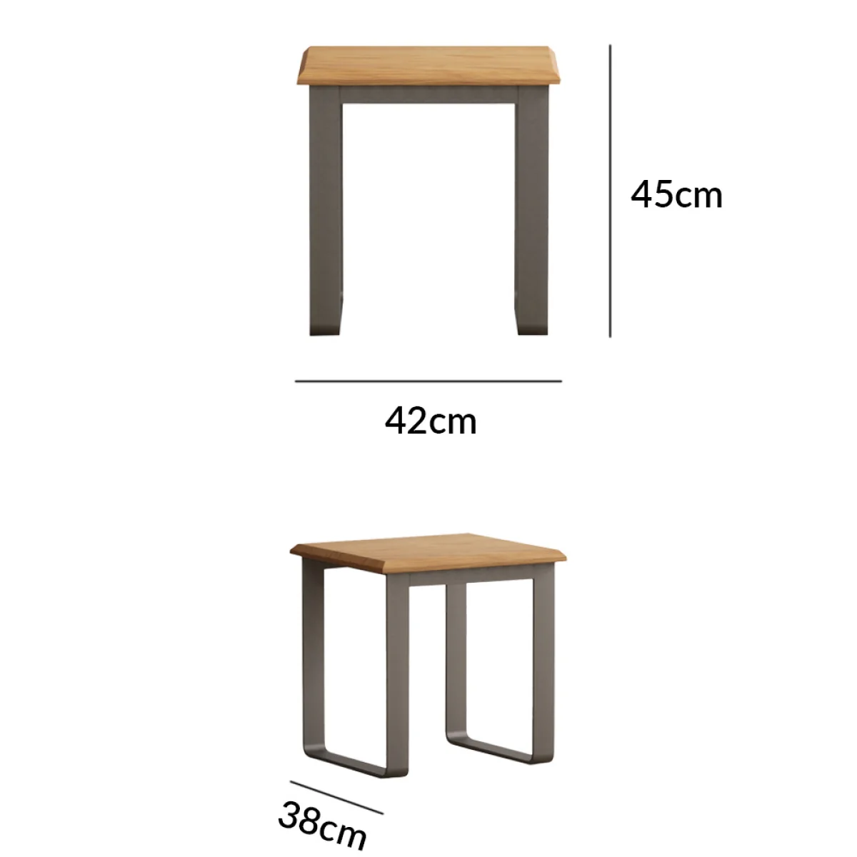 Parker Solid Oak Dressing Table Stool – image 9