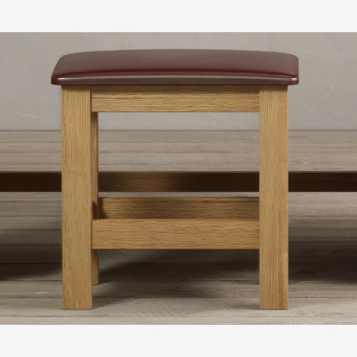 Mitre Solid Oak Dressing Table Stool – image 1