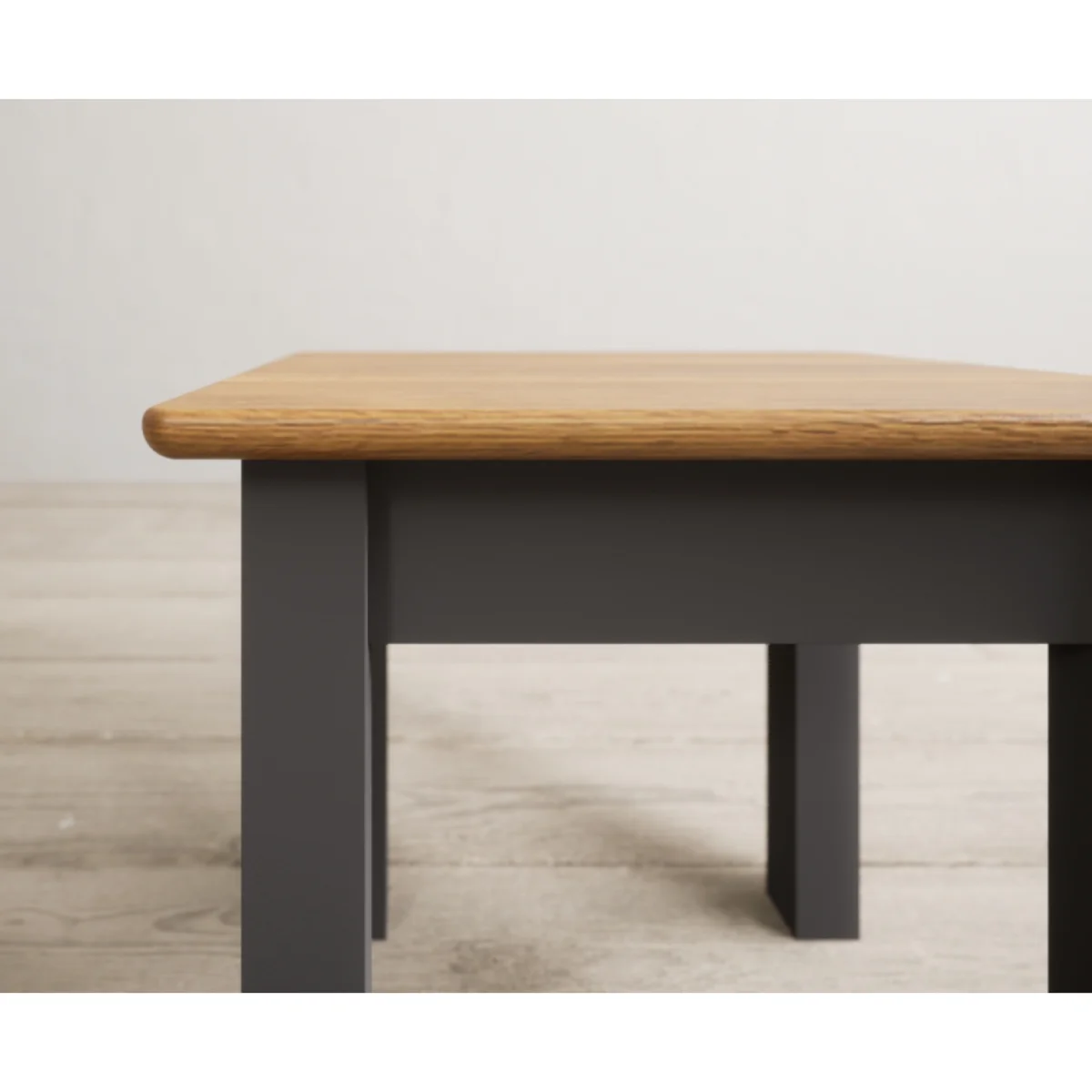 Charwood Oak and Charcoal Painted Dressing Table Stool – image 4