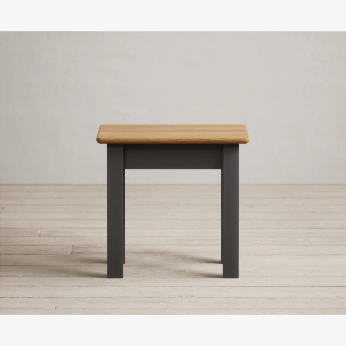 Charwood Oak and Charcoal Painted Dressing Table Stool – image 1
