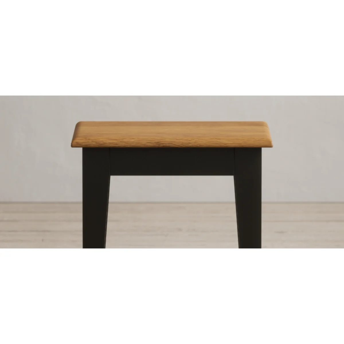 Charlton Oak and Black Painted Dressing Table Stool – image 7