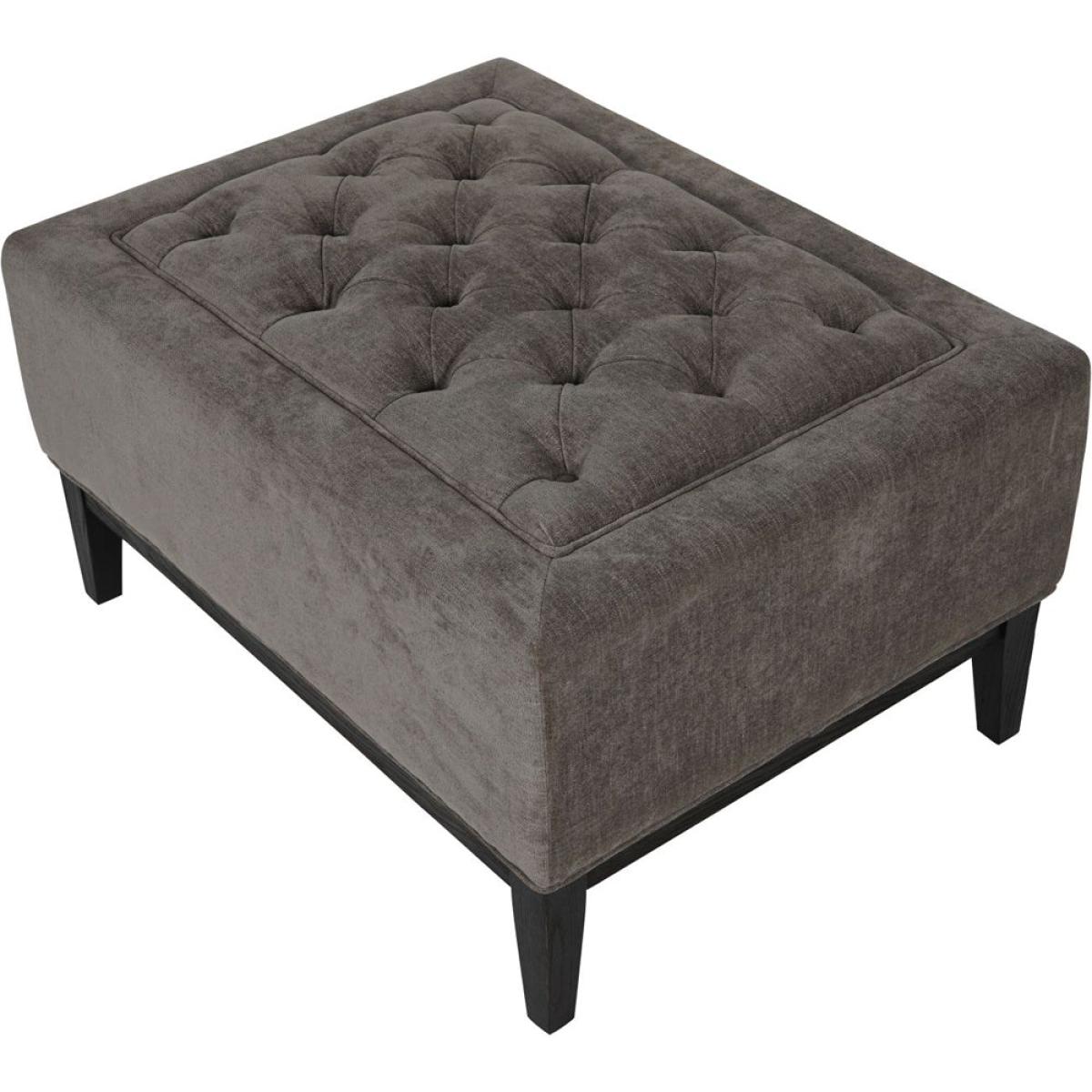 Libra Midnight Mayfair Collection - Theodore Buttoned Stool in Warm Grey – image 3