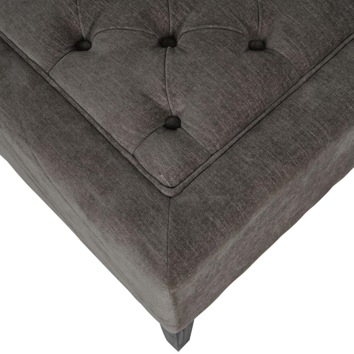 Libra Midnight Mayfair Collection - Theodore Buttoned Stool in Warm Grey – image 4
