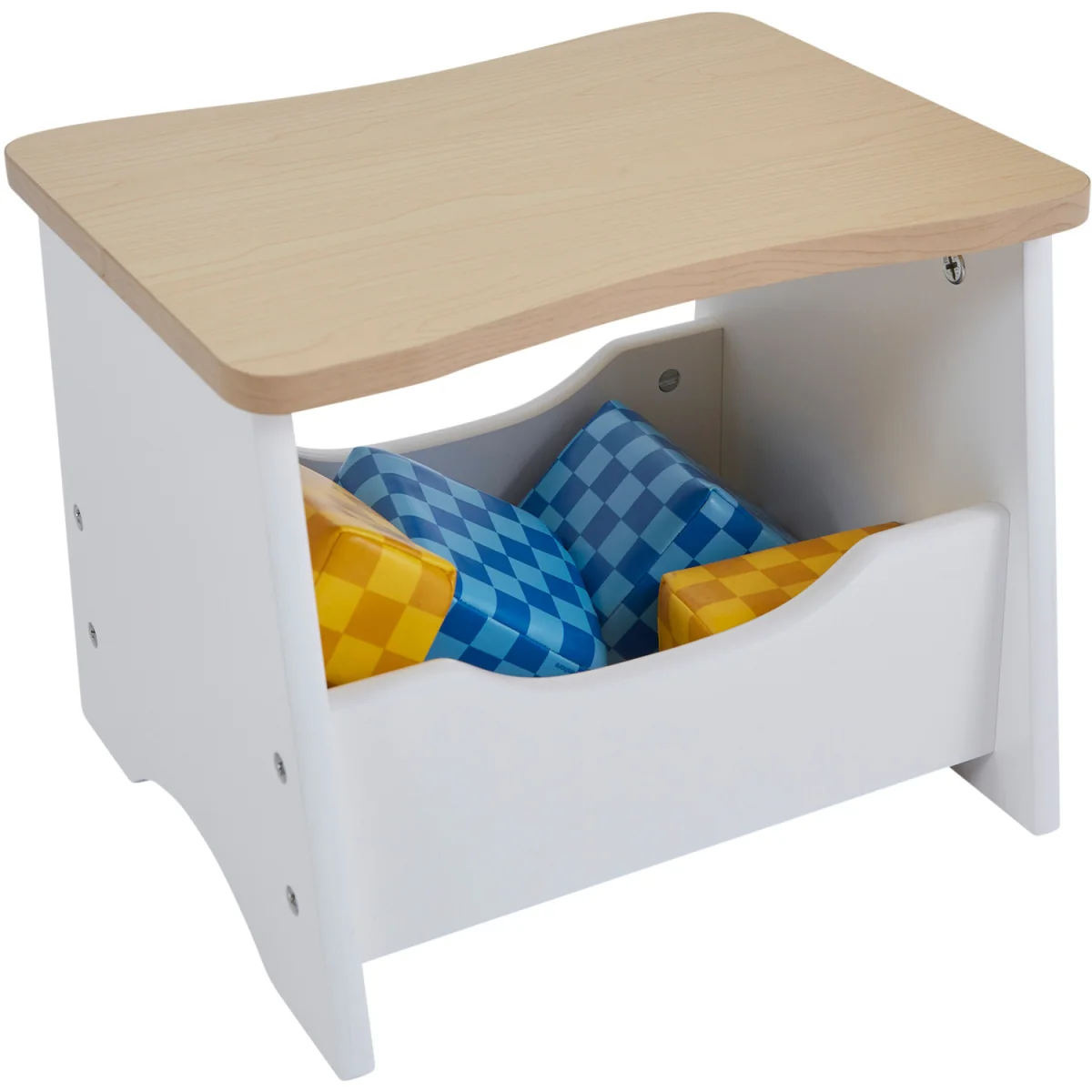 Kids Play Table and Stool Set - White and Pine – image 2