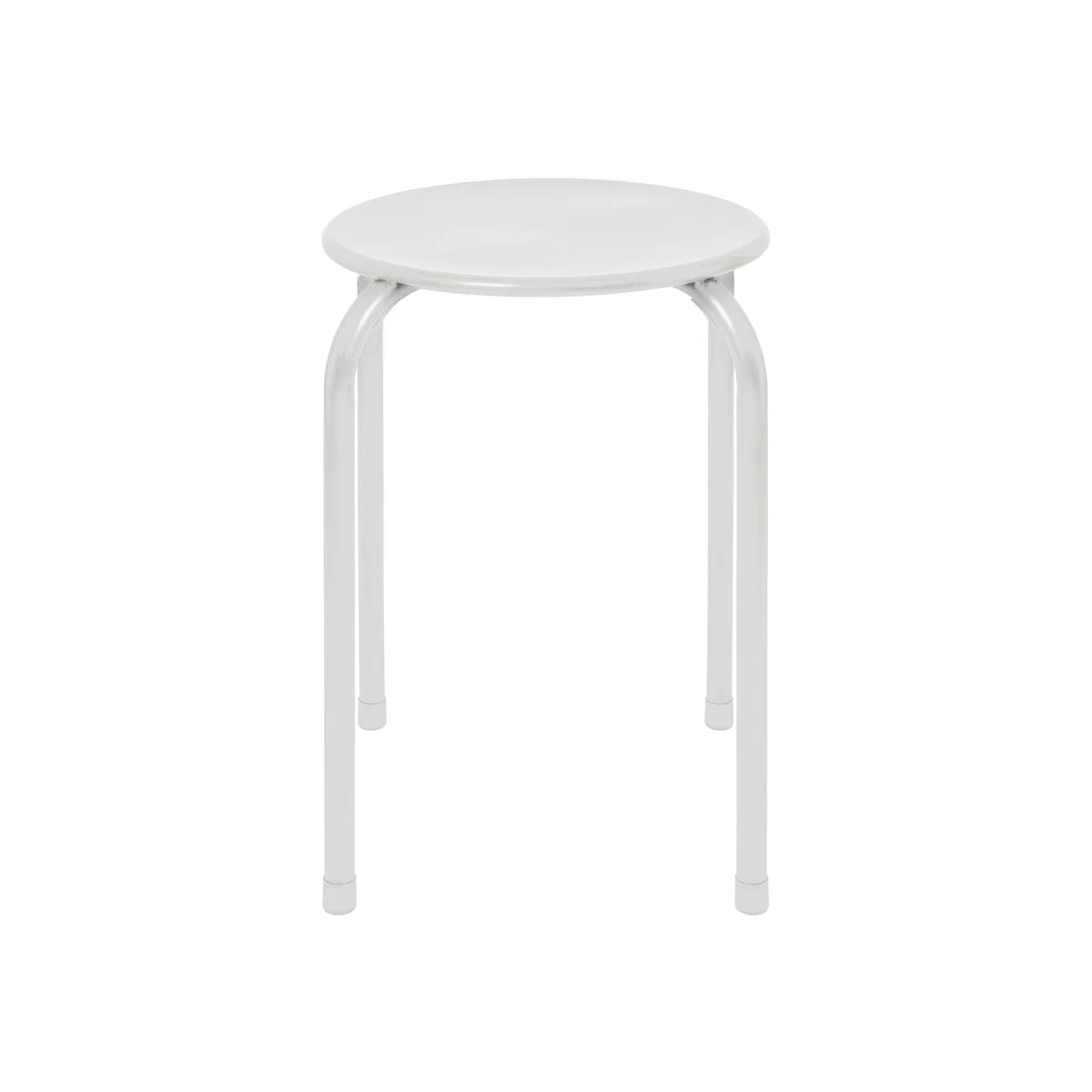 Metal Stacking Stool - Matt White / 1