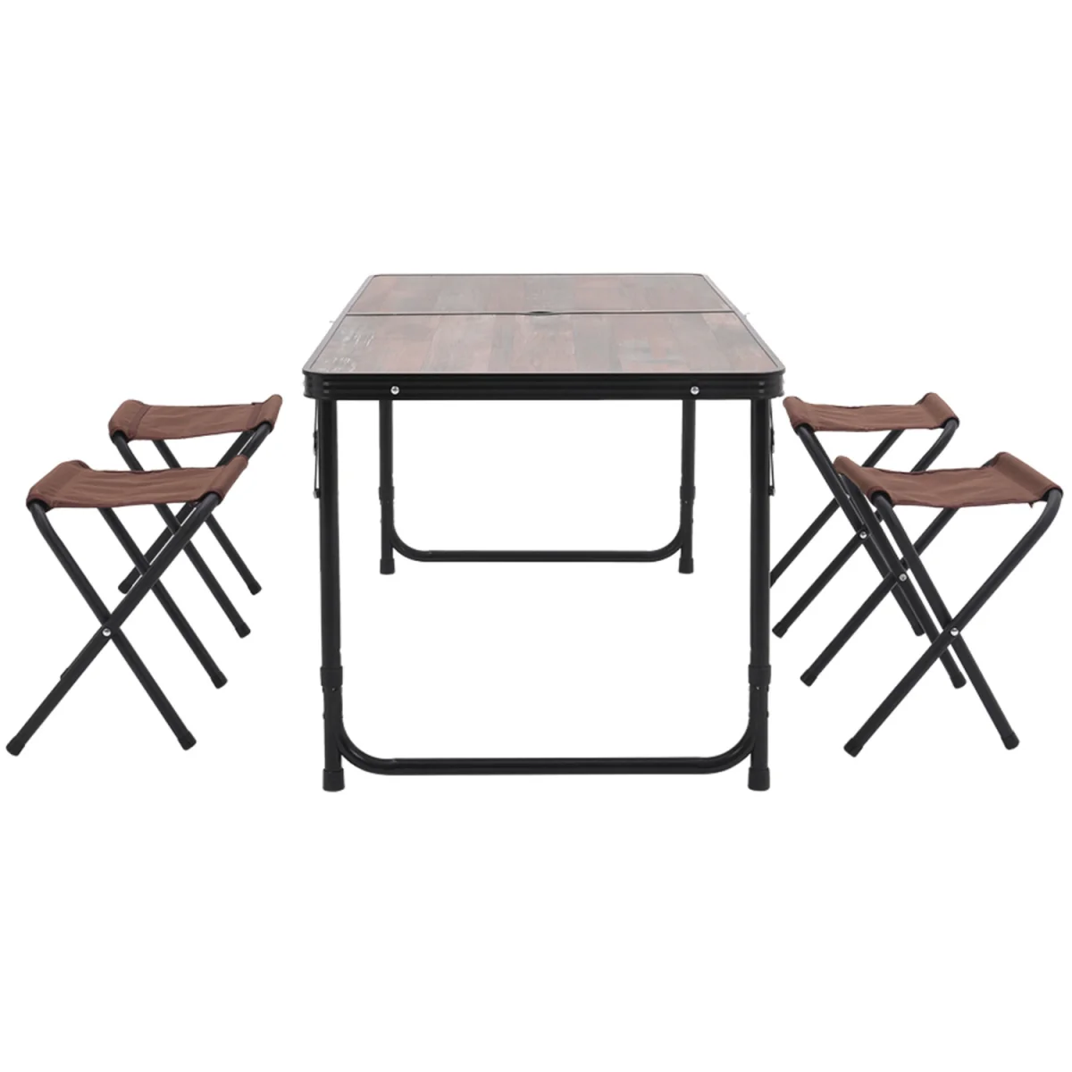 Breeins Outdoor Foldable Picnic Table Set with 4 Stools - Rustic Brown – image 5