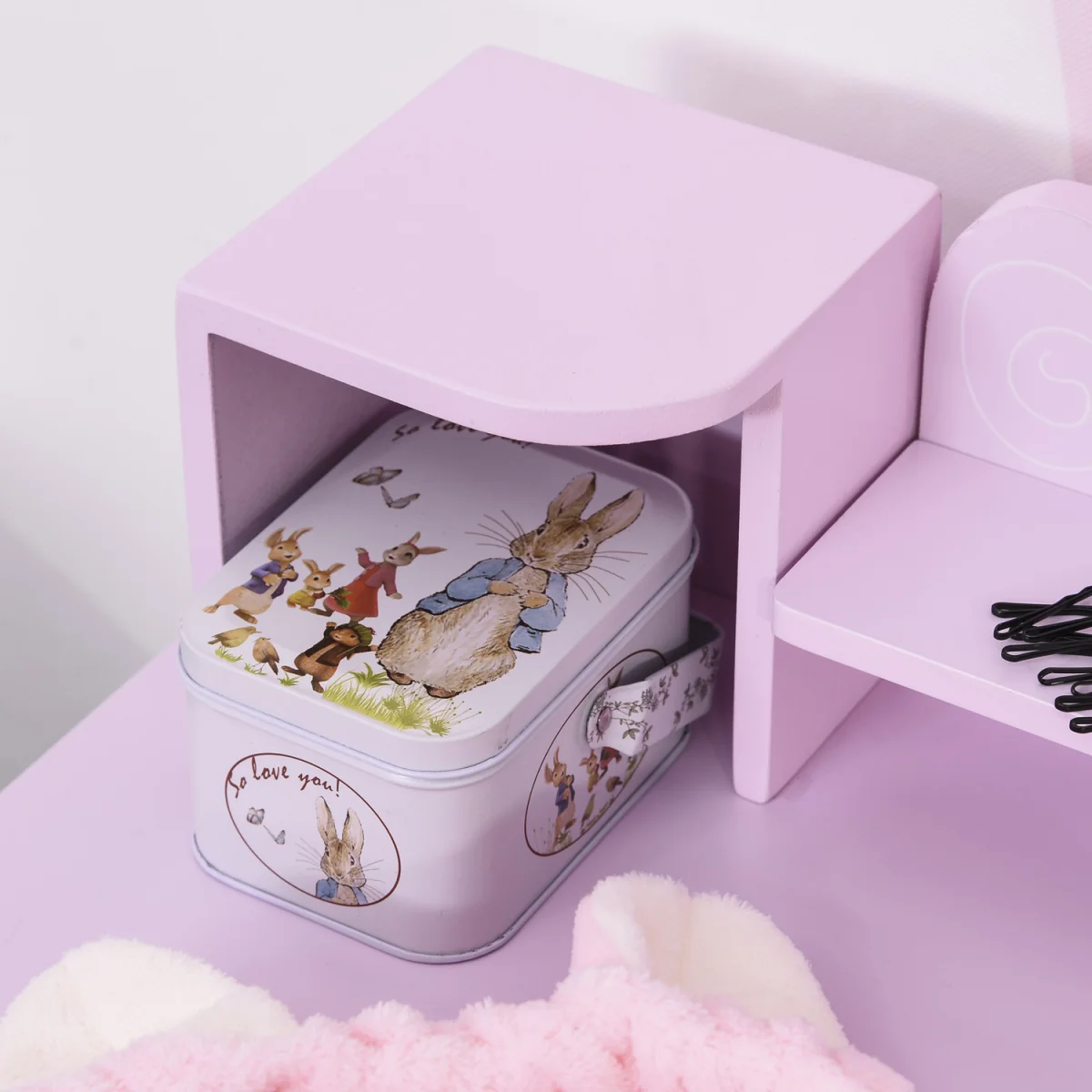 Kids Wooden Dressing Table And Stool  - Pink – image 8