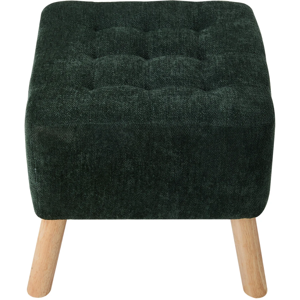 Chenille Upholstered Footstool Stool - Green – image 5