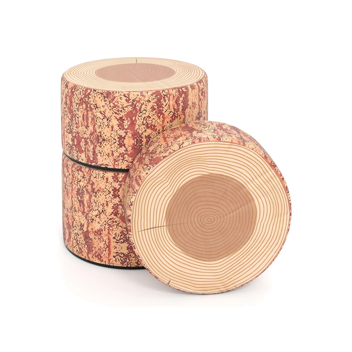 3 Piece Tree Stump Stool Set - Natural – image 1