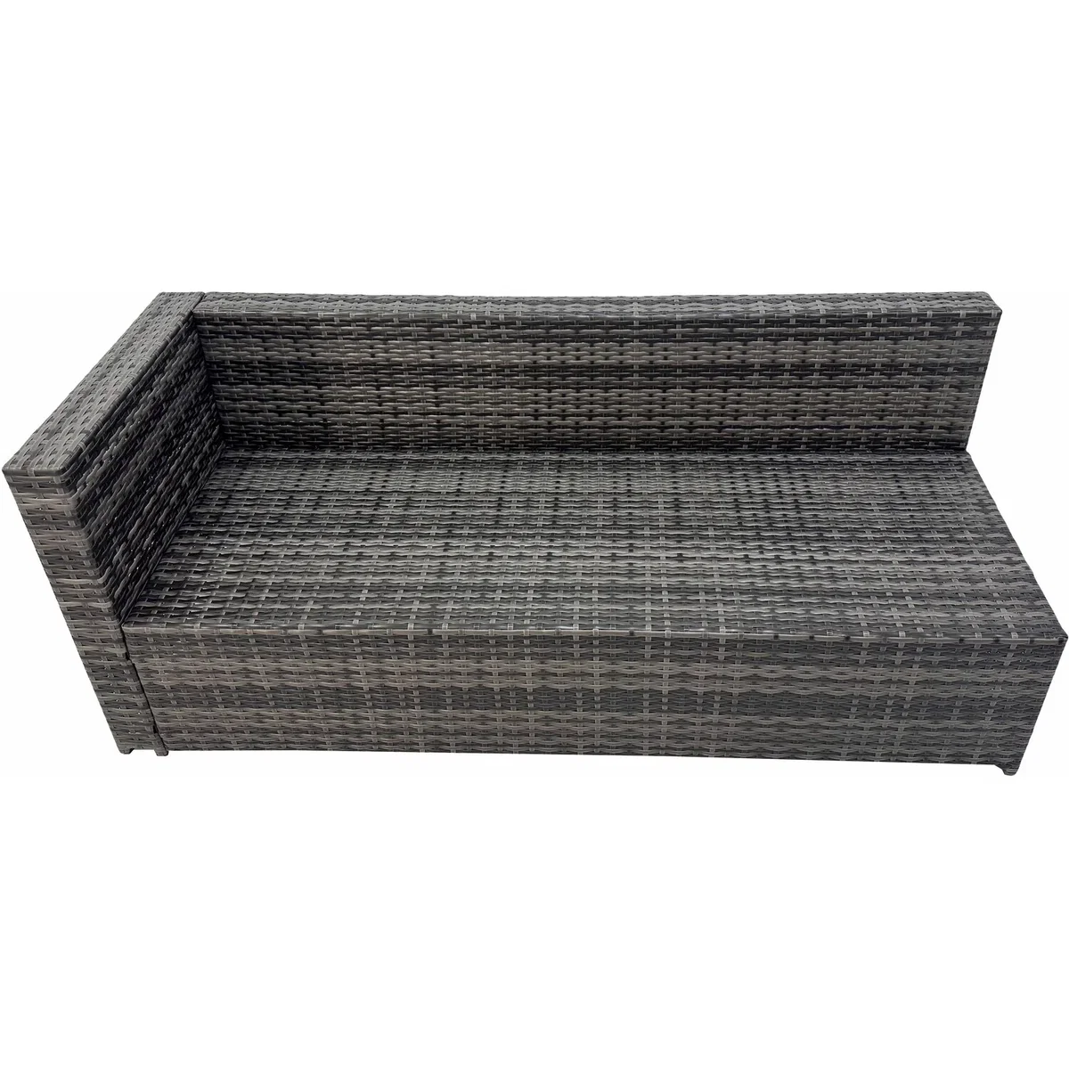 Fimous Dark Grey PE Rattan Garden Furniture Set with Dining Table and 2 Stools. - Dark grey mixed PE Rattan – image 3