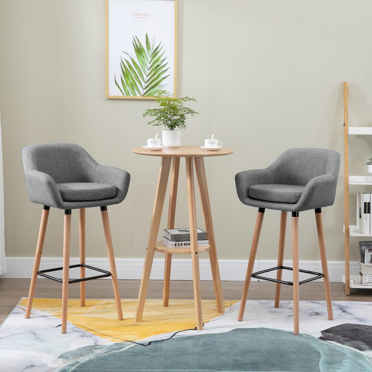 Upholstered Fabric Bucket Seat - Beige – image 15