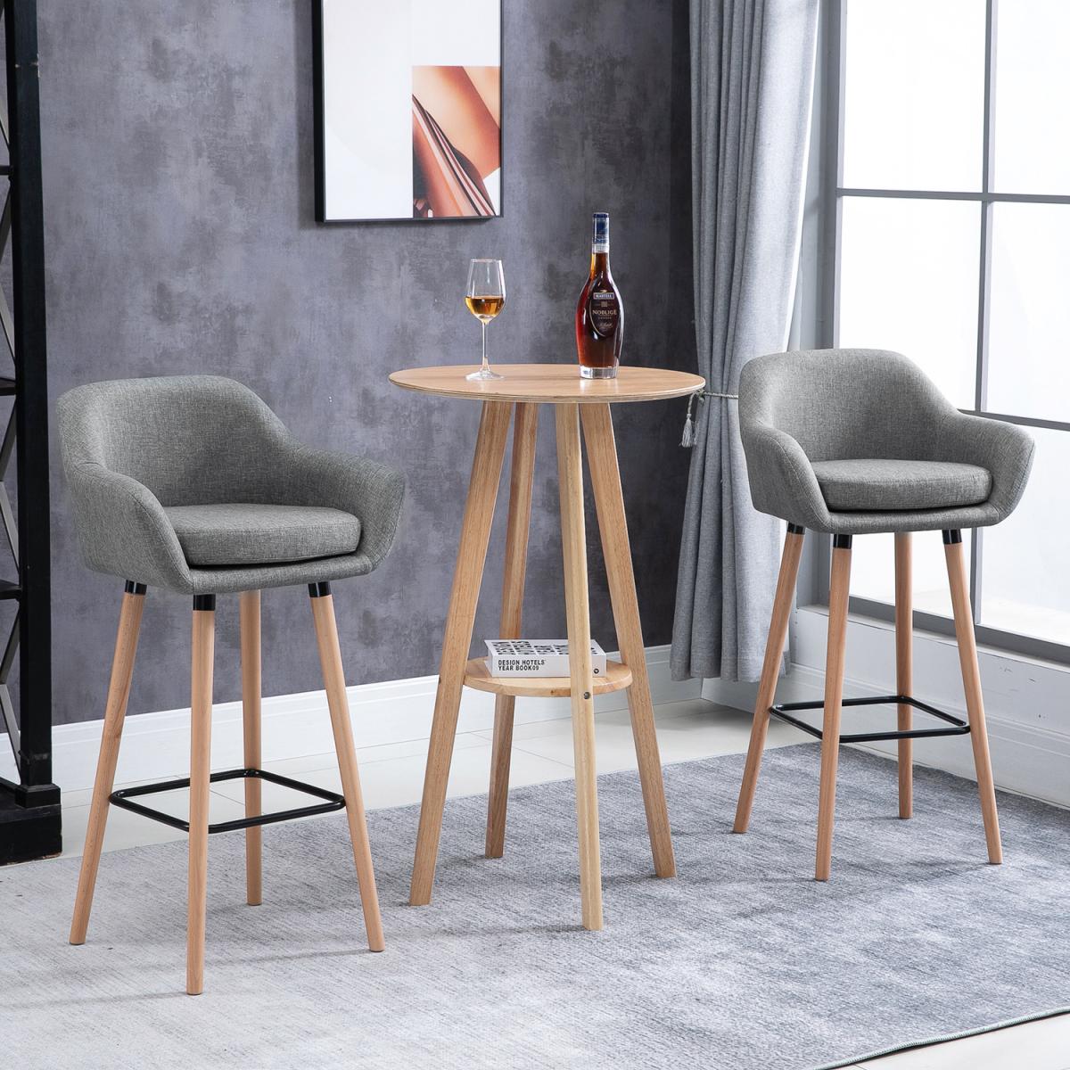 Upholstered Fabric Bucket Seat - Beige – image 8