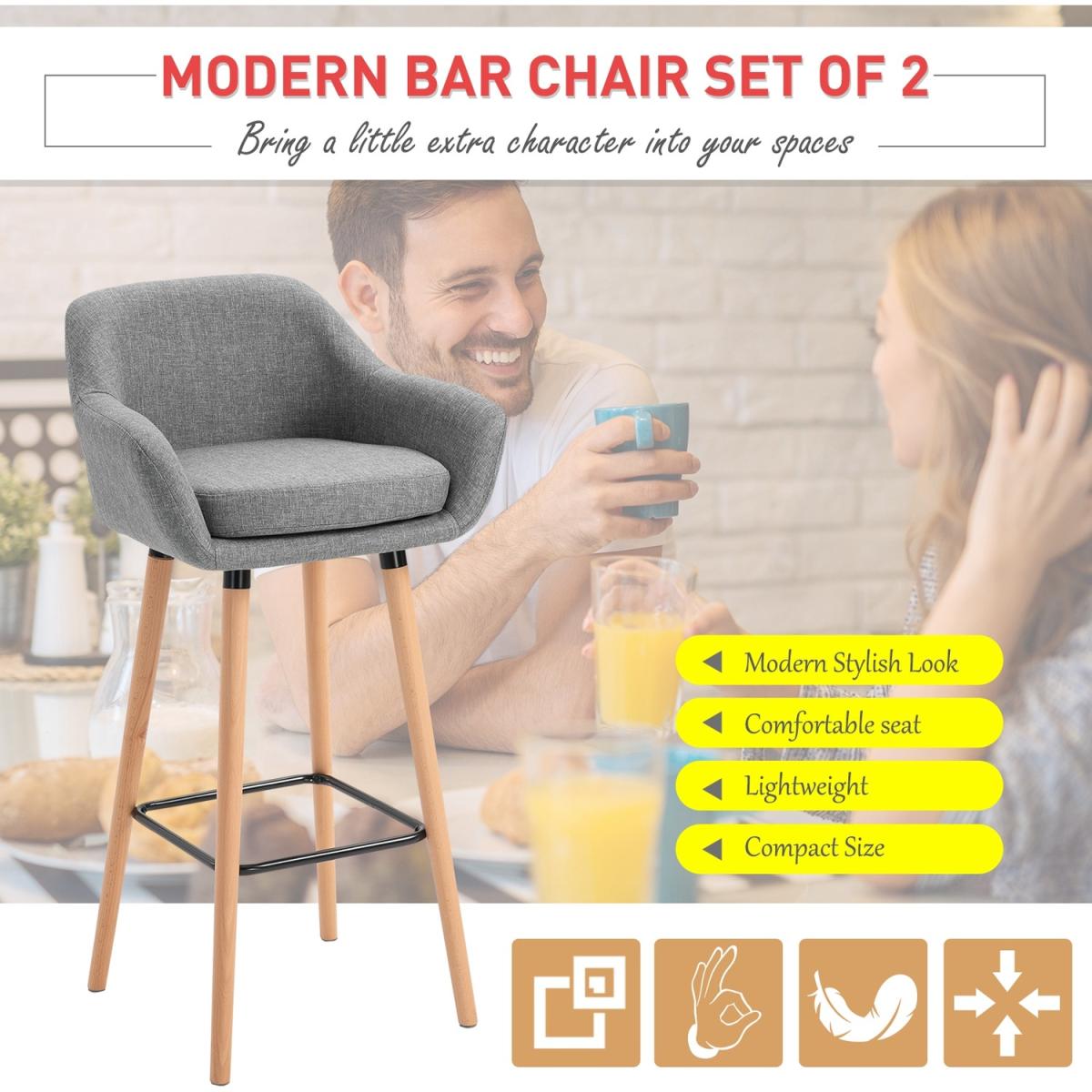 Upholstered Fabric Bucket Seat - Beige – image 10