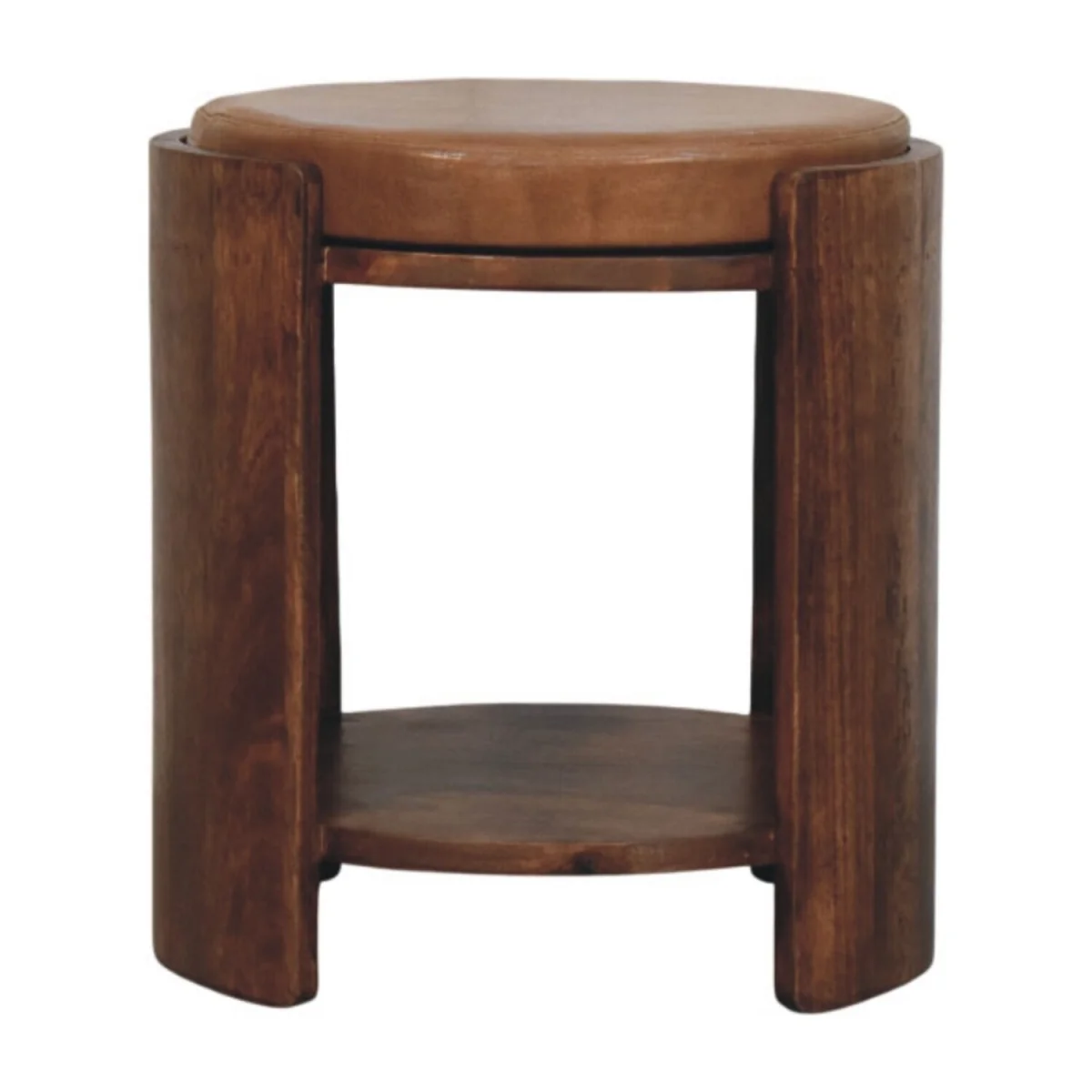 Savoy Leather Stool - Brown – image 2