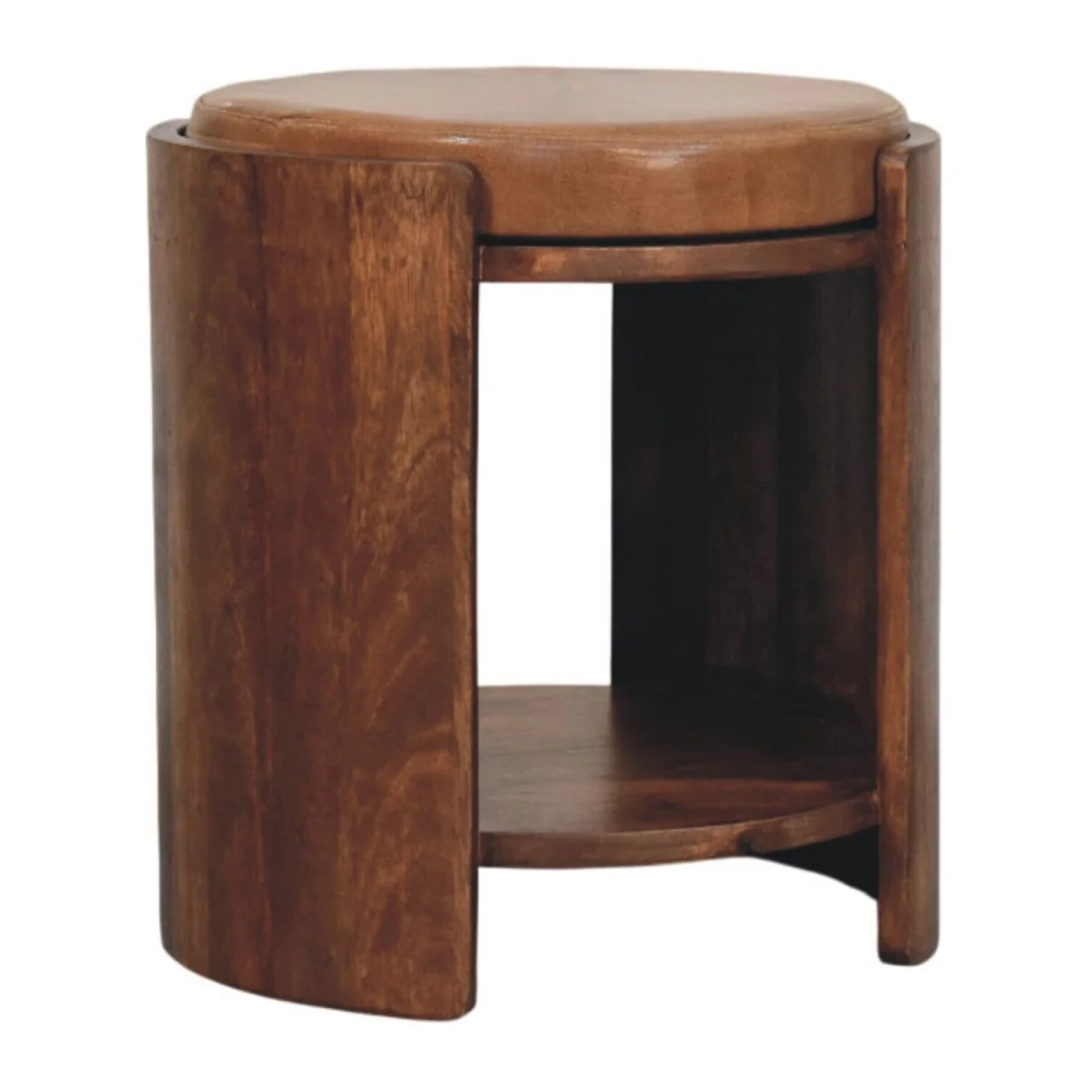 Savoy Leather Stool - Brown – image 4