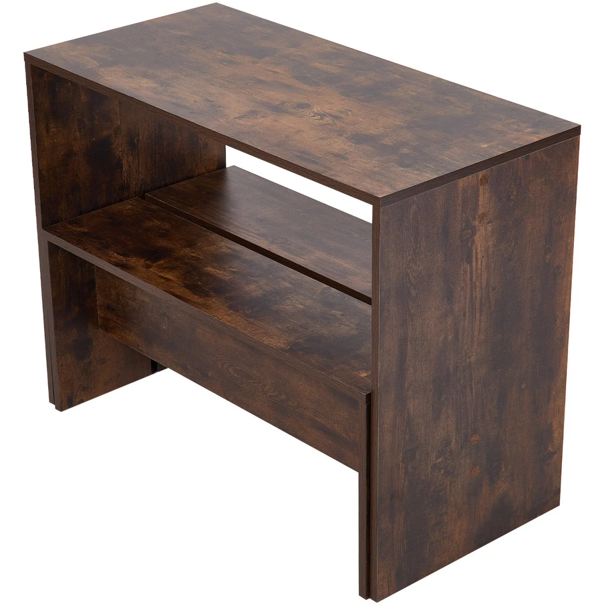 Retro Dining Table and 2 Stool Set - Brown – image 5