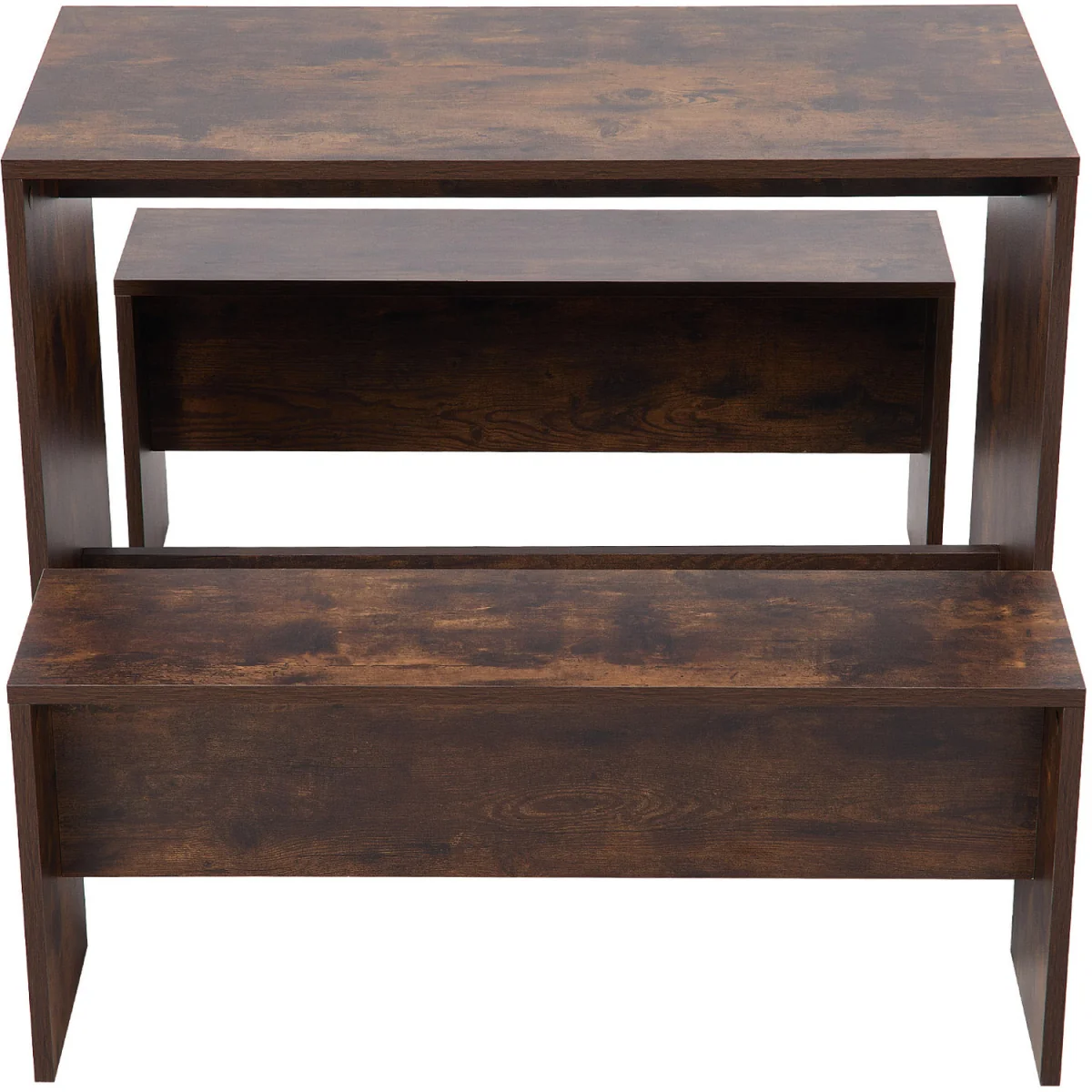 Retro Dining Table and 2 Stool Set - Brown – image 7