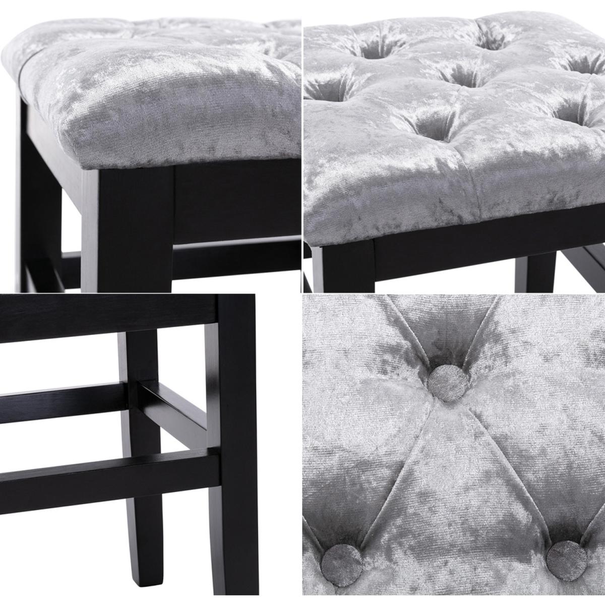 Dressing Stool-Silver Grey - Silver Grey – image 3