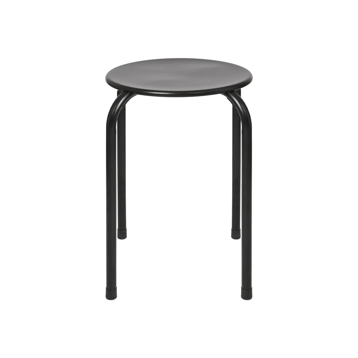 Metal Stacking Stool - Matt Black / 1