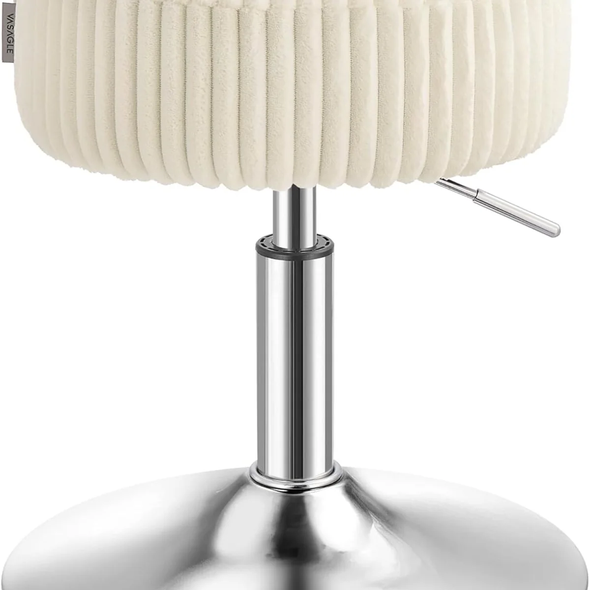 VASAGLE Swivel Vanity Stool - Warm White – image 1