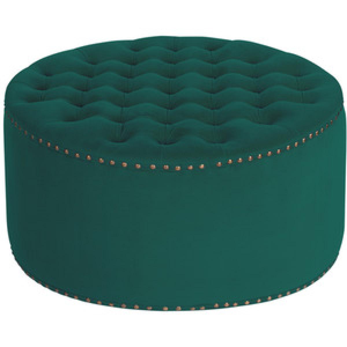 Round Velvet Stool - Dark Green / 100cm – image 6
