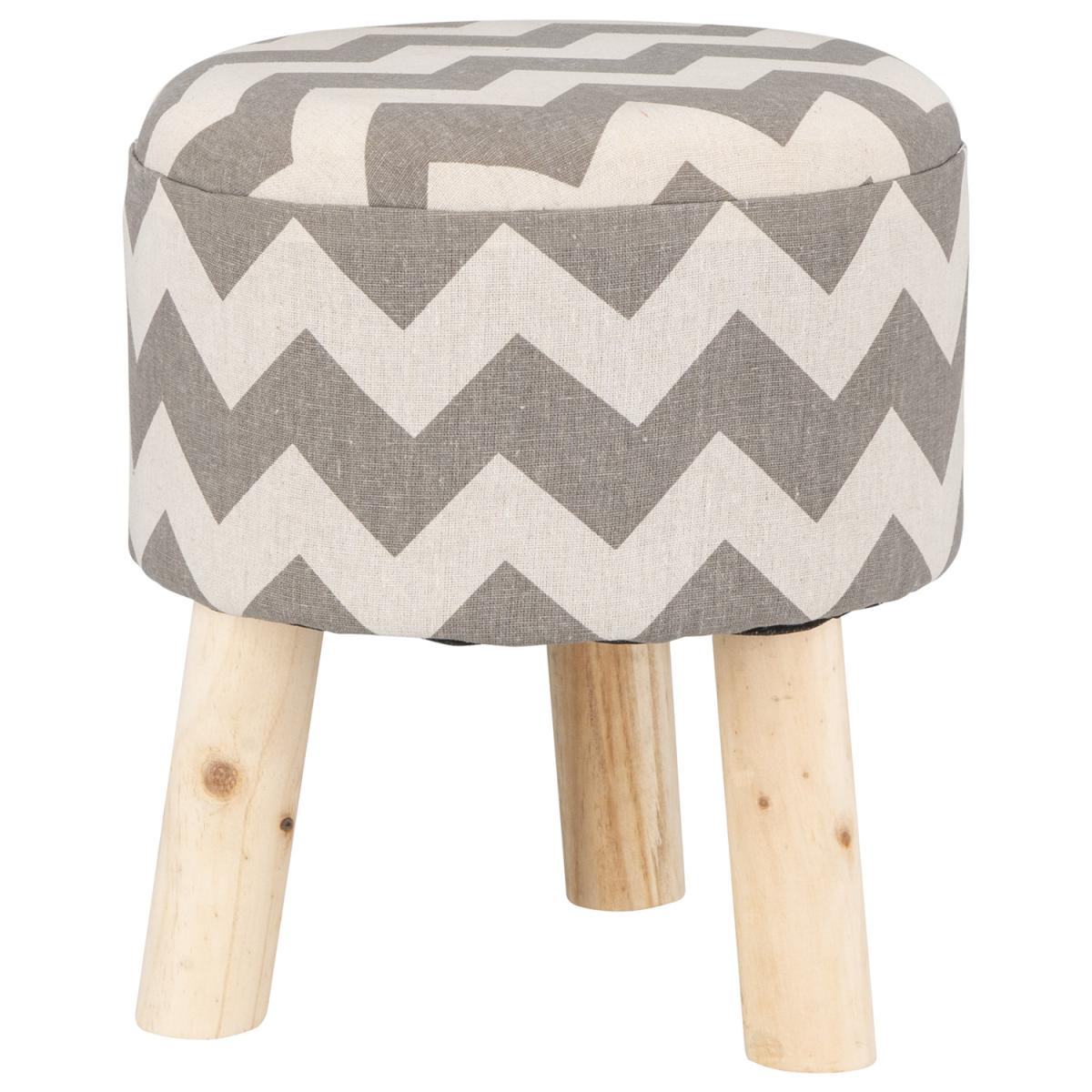 Grey Zig Zag Stool – image 2