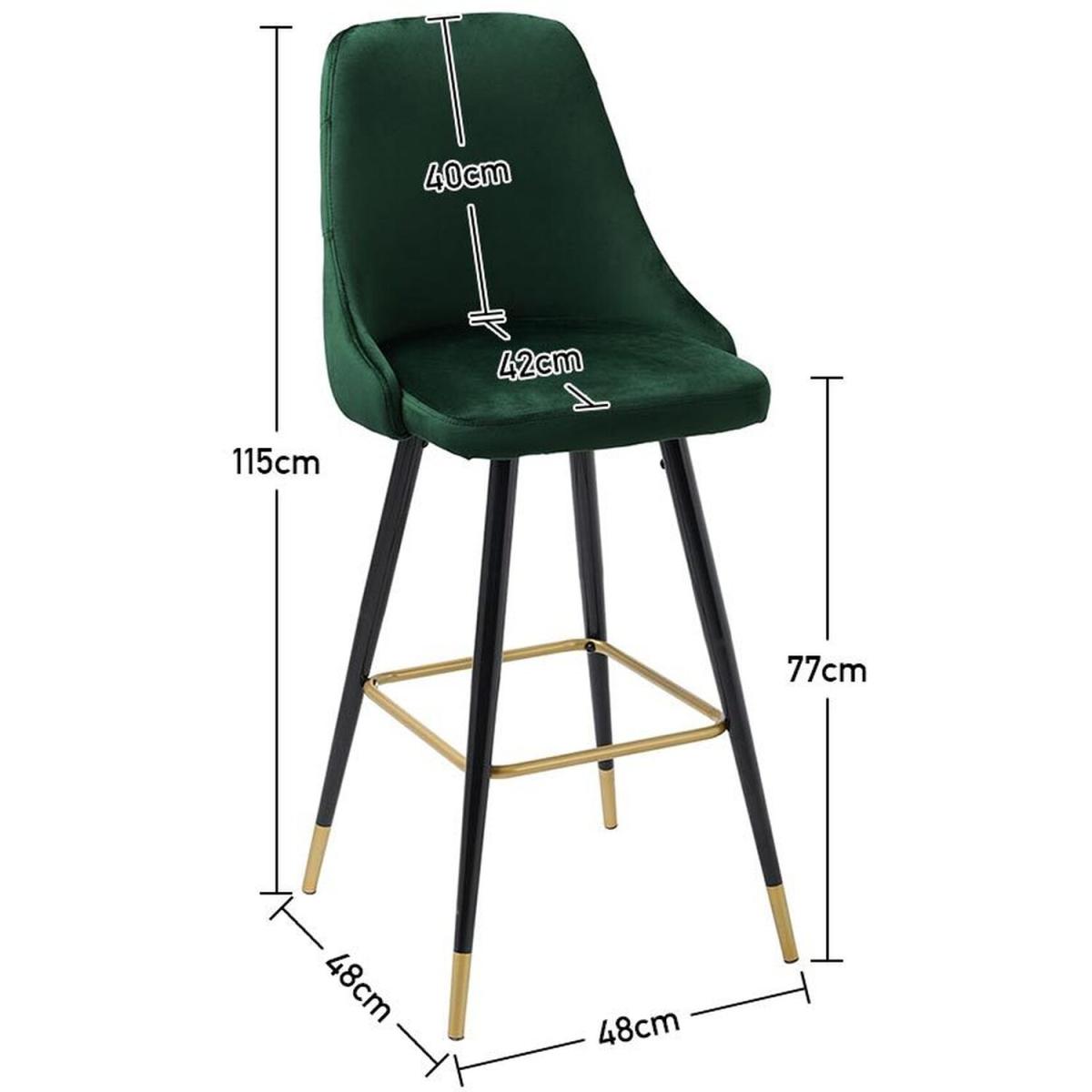 Upholstered Stool - Green – image 3