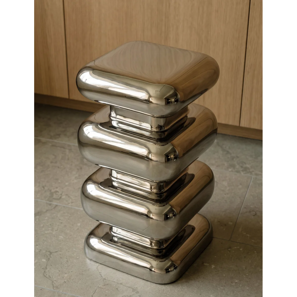 Poodle Stool in Chrome – image 2