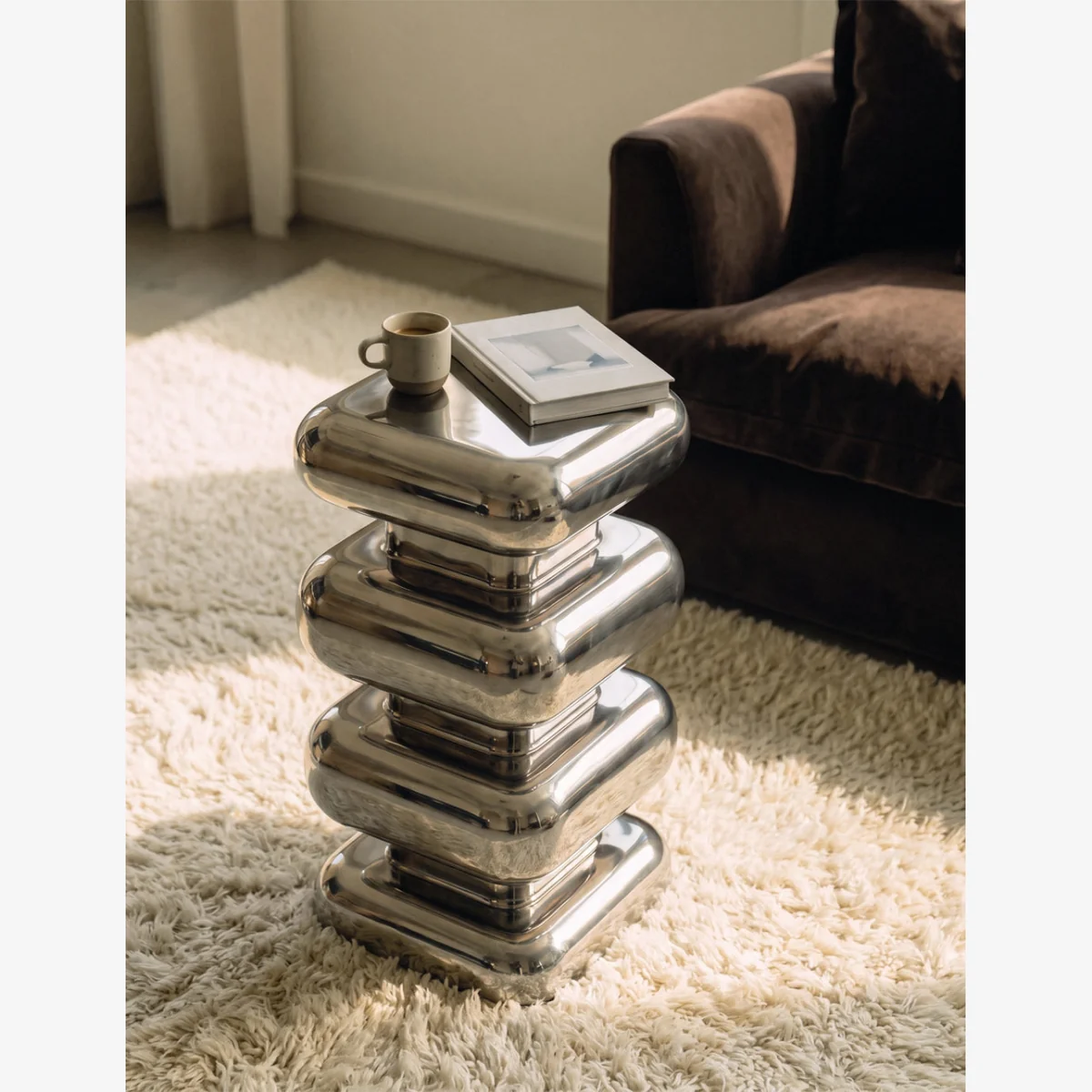 Poodle Stool in Chrome – image 1