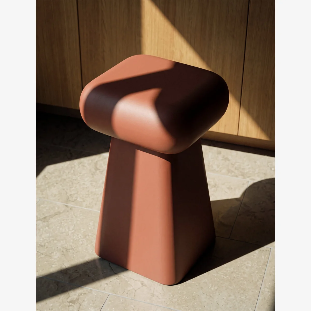 Elipsis Stool in Brick – image 1