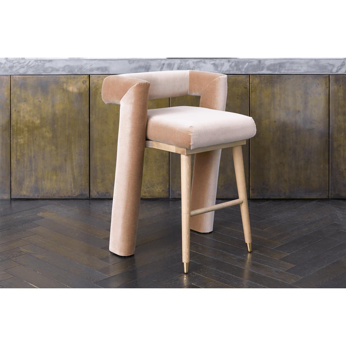 Fonda Tall Stool in Frost Highland Tweed - sofa.com – image 3