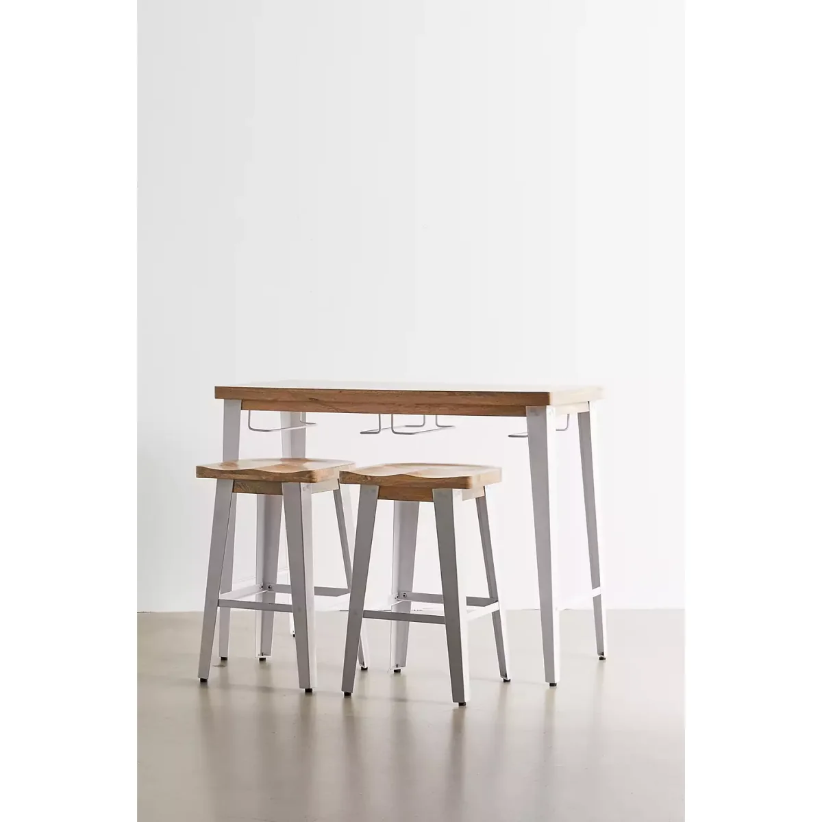 Haskal White Breakfast Bar & Stools - White ALL at Urban Outfitters – image 3