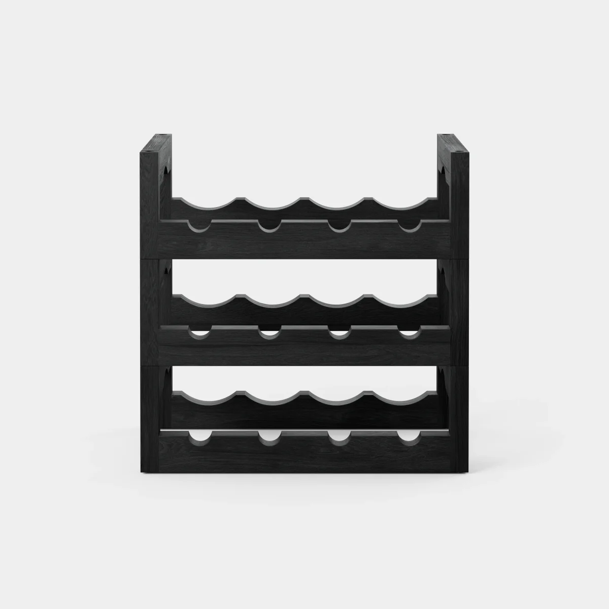 Massproductions Silo stapelbart wine rack Black oiled box – image 2