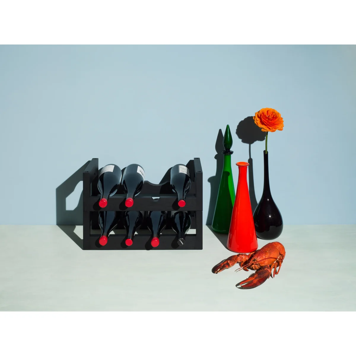 Massproductions Silo stapelbart wine rack Black oiled box – image 3
