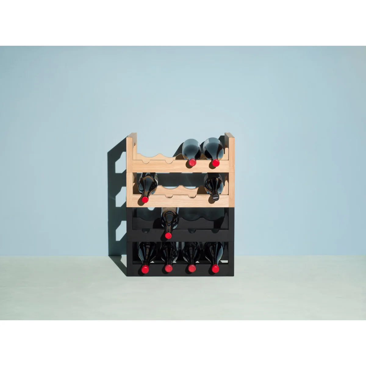 Massproductions Silo stapelbart wine rack Oiled ash – image 4