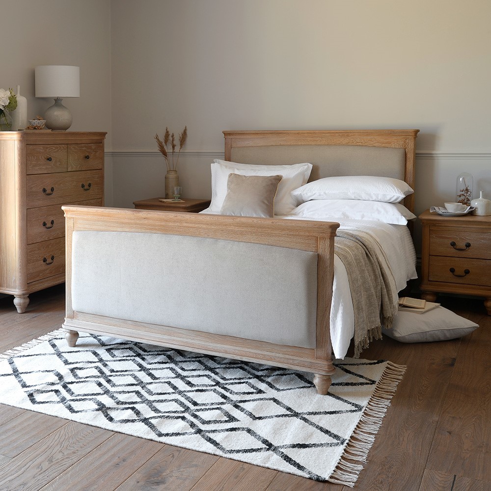 Wickham Washed Oak 4ft 6" Double Bed – image 2