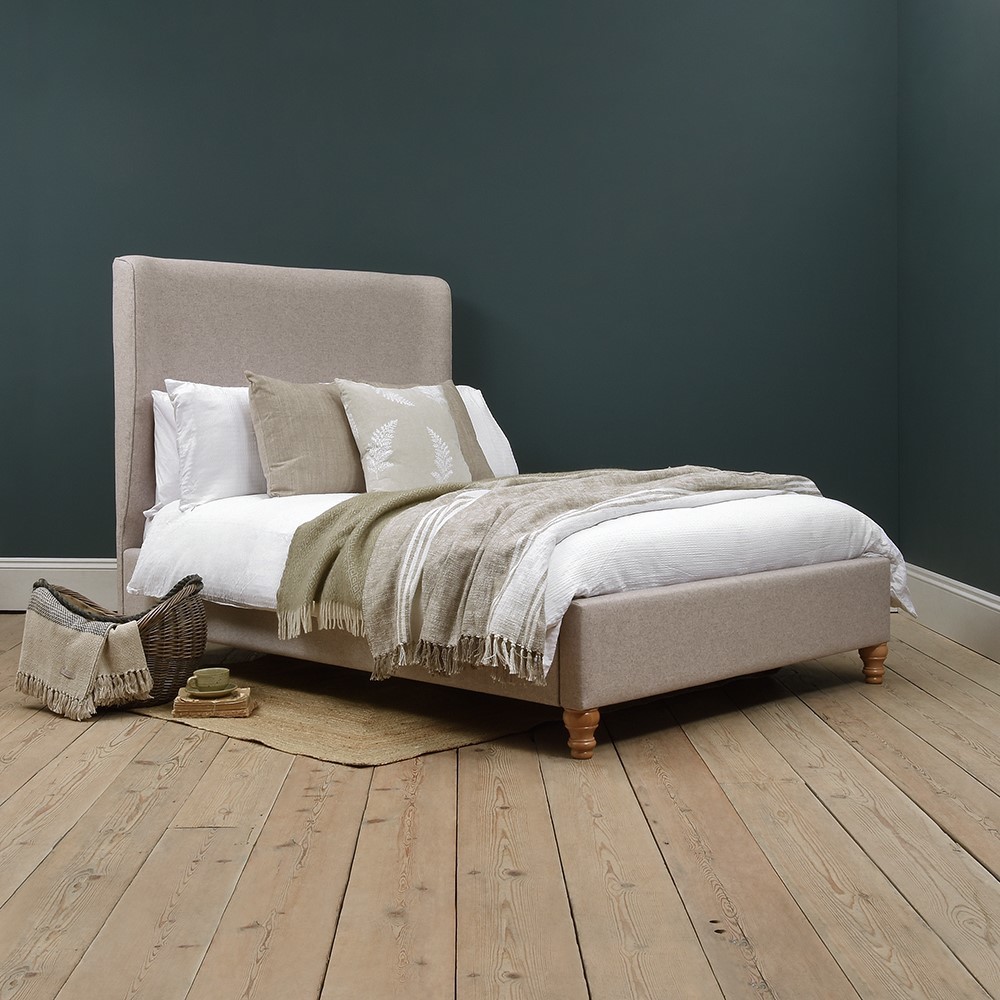 Laurie Upholstered 4ft 6" Double Bed - Oatmeal – image 4