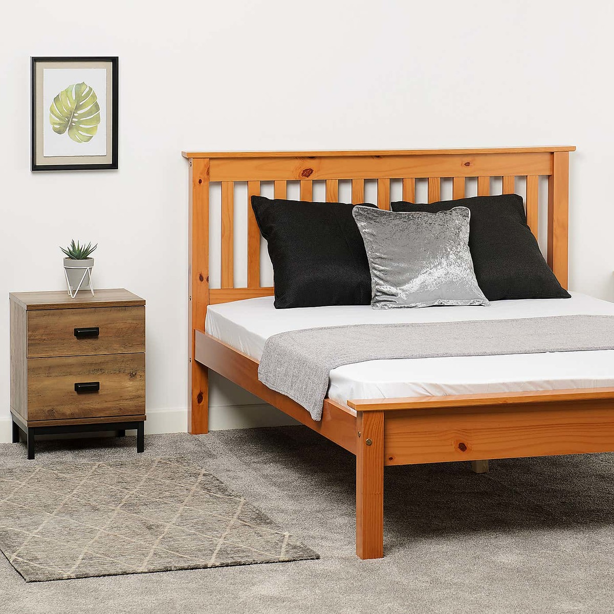 Monaco Pine Low Foot End Bed Frame Pine – image 3