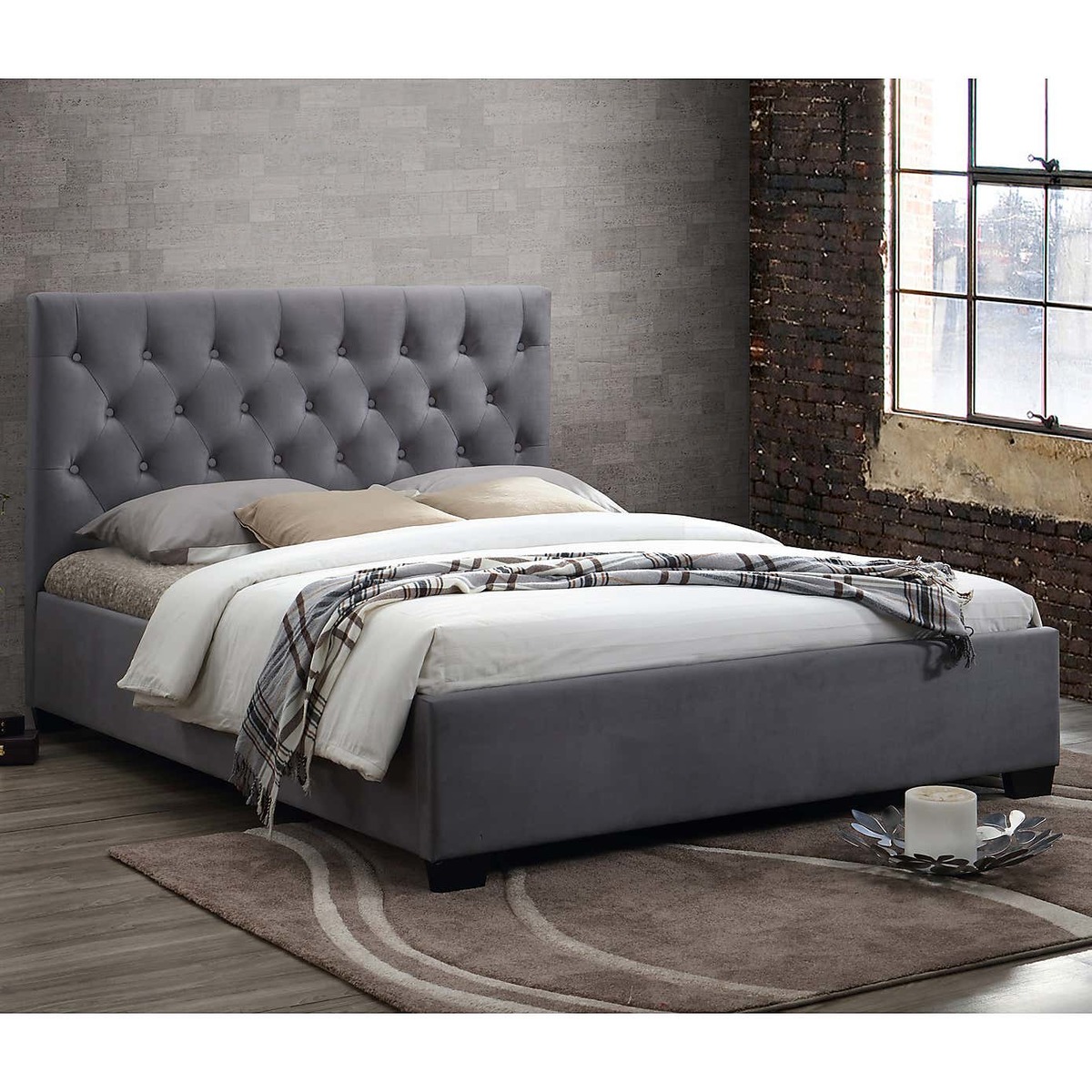 Cologne Fabric Bed Frame Grey – image 4