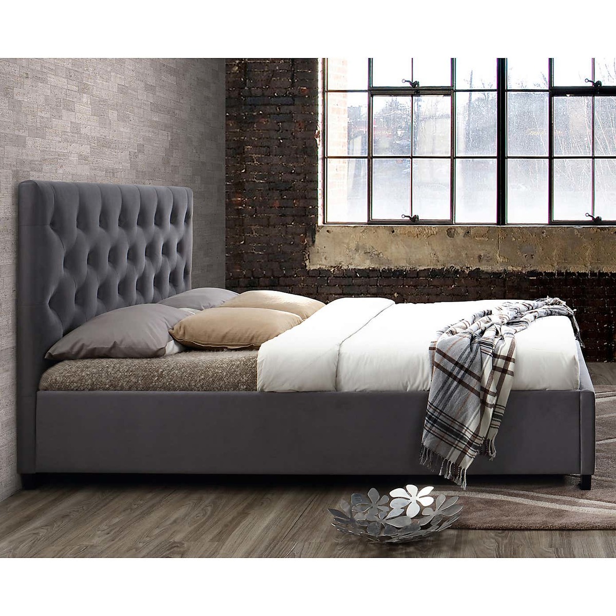Cologne Fabric Bed Frame Grey – image 5