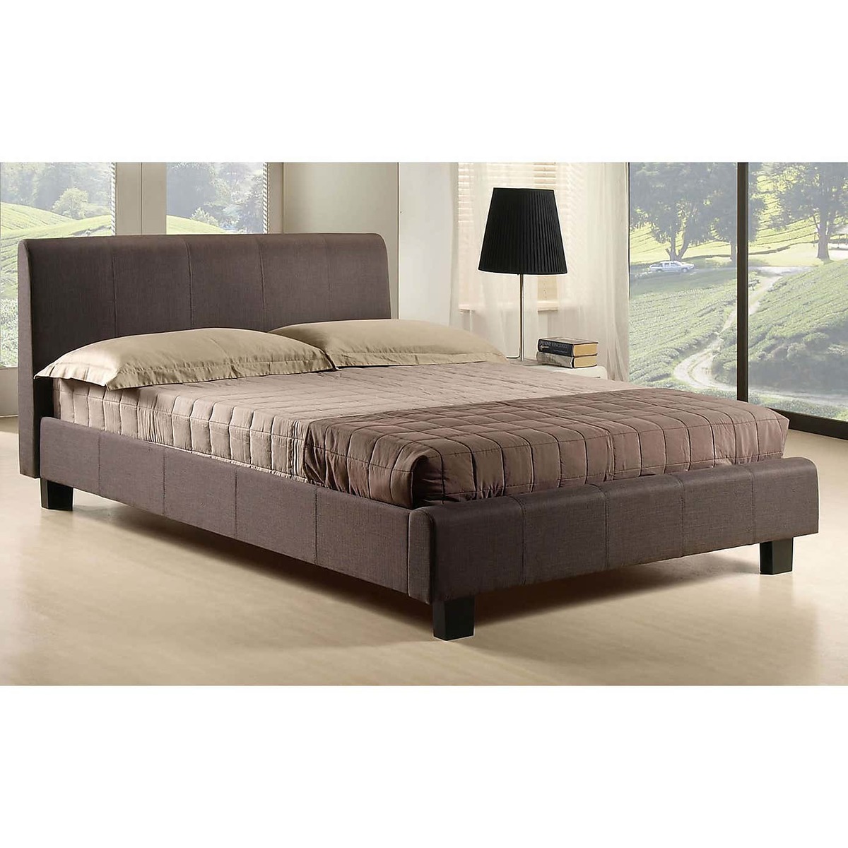 Hamburg Upholstered Bed Frame Brown – image 2